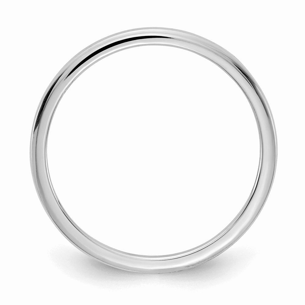 14K White Gold 1.2mm Half Round Stackable Band | STK17-120W