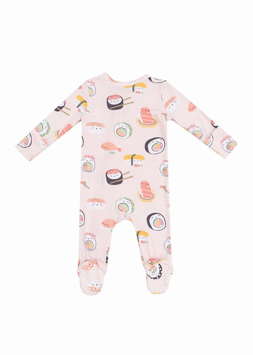 2-Way Zipper Footie - Sushi Pink