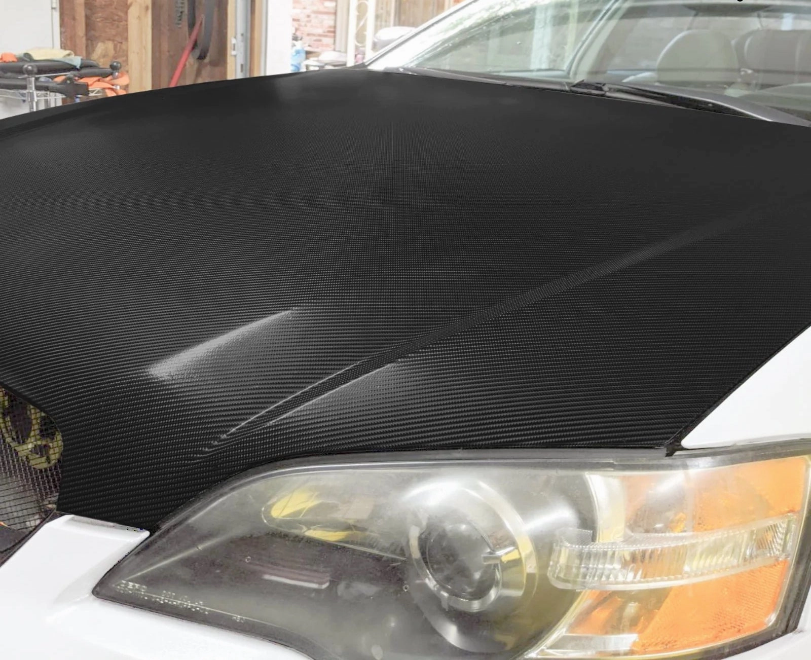 3D Matte Black Carbon Fiber Vinyl Wrap