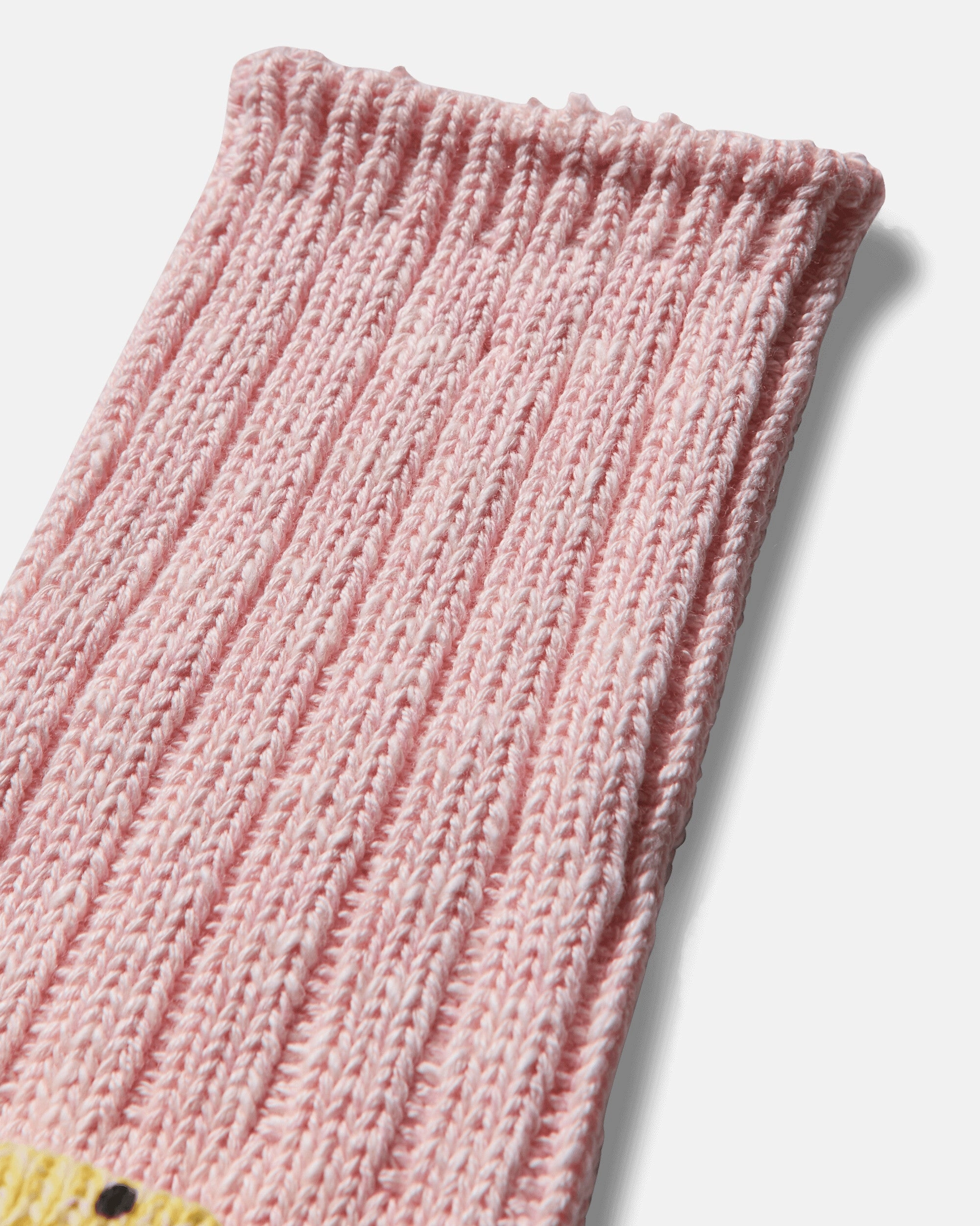 56 Yarns 3x1 Rib Rainbowy Happy Heel Socks Pink