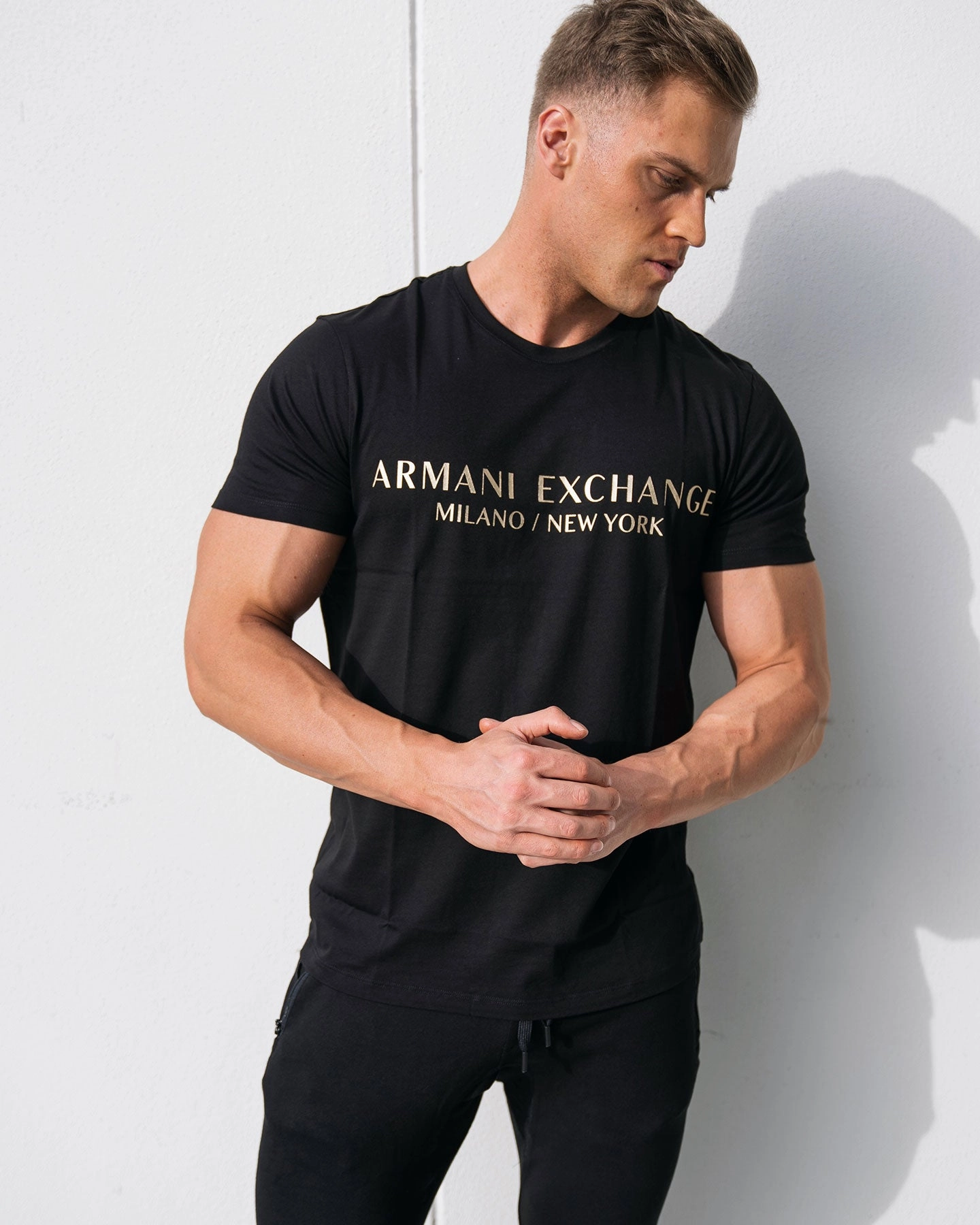 Armani Exchange Armani Exchange X Culture Kings T-Shirt Black/Gold