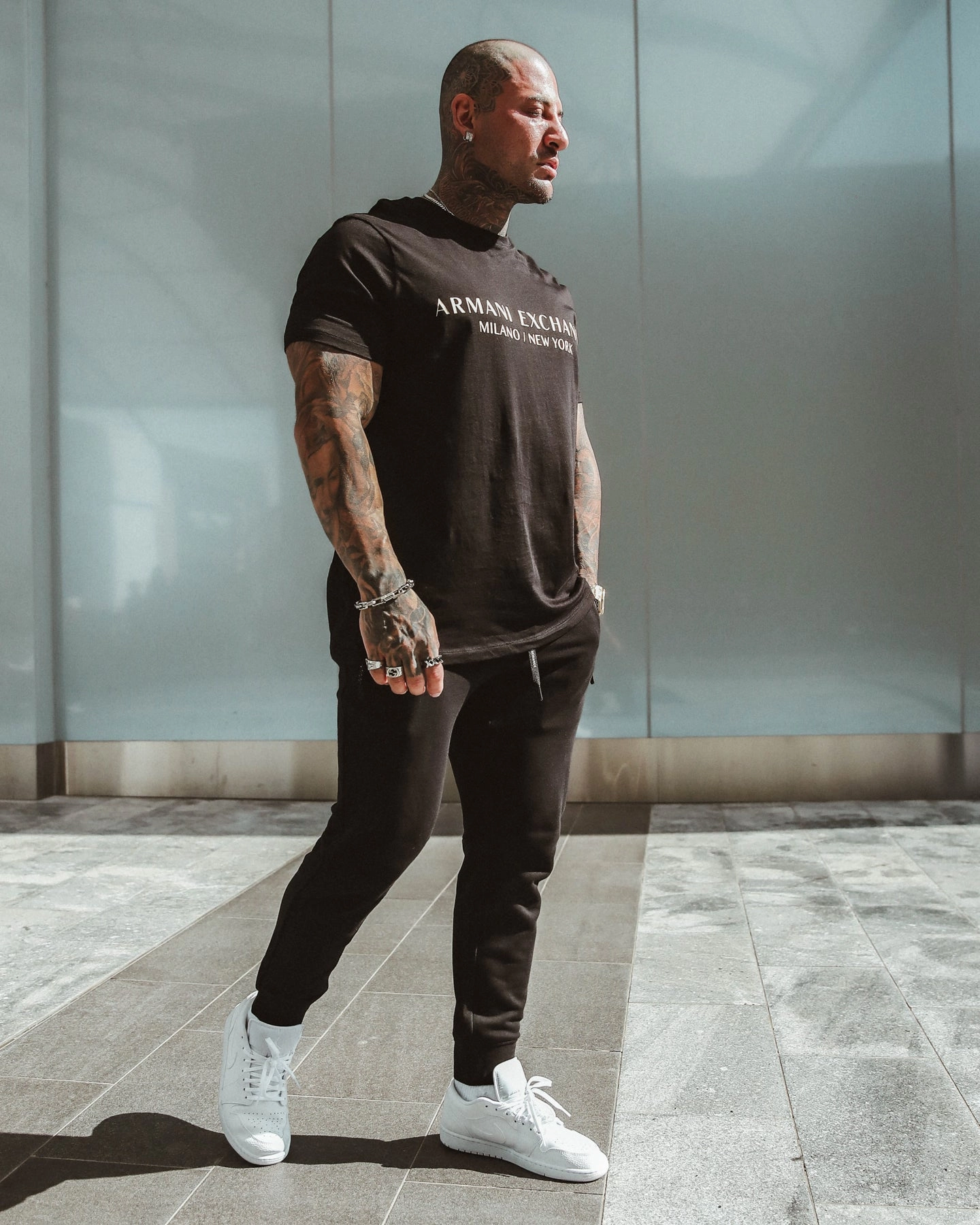 Armani Exchange Armani Exchange X Culture Kings T-Shirt Black/Gold