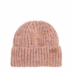 Barbour Greta Beanie Hat Pink Rust
