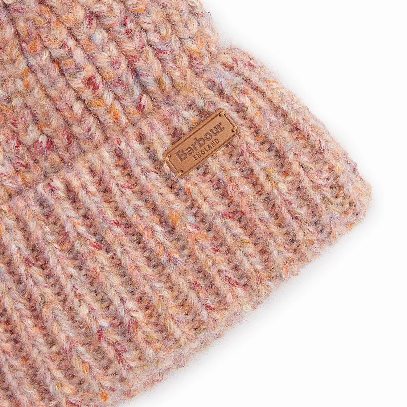 Barbour Greta Beanie Hat Pink Rust