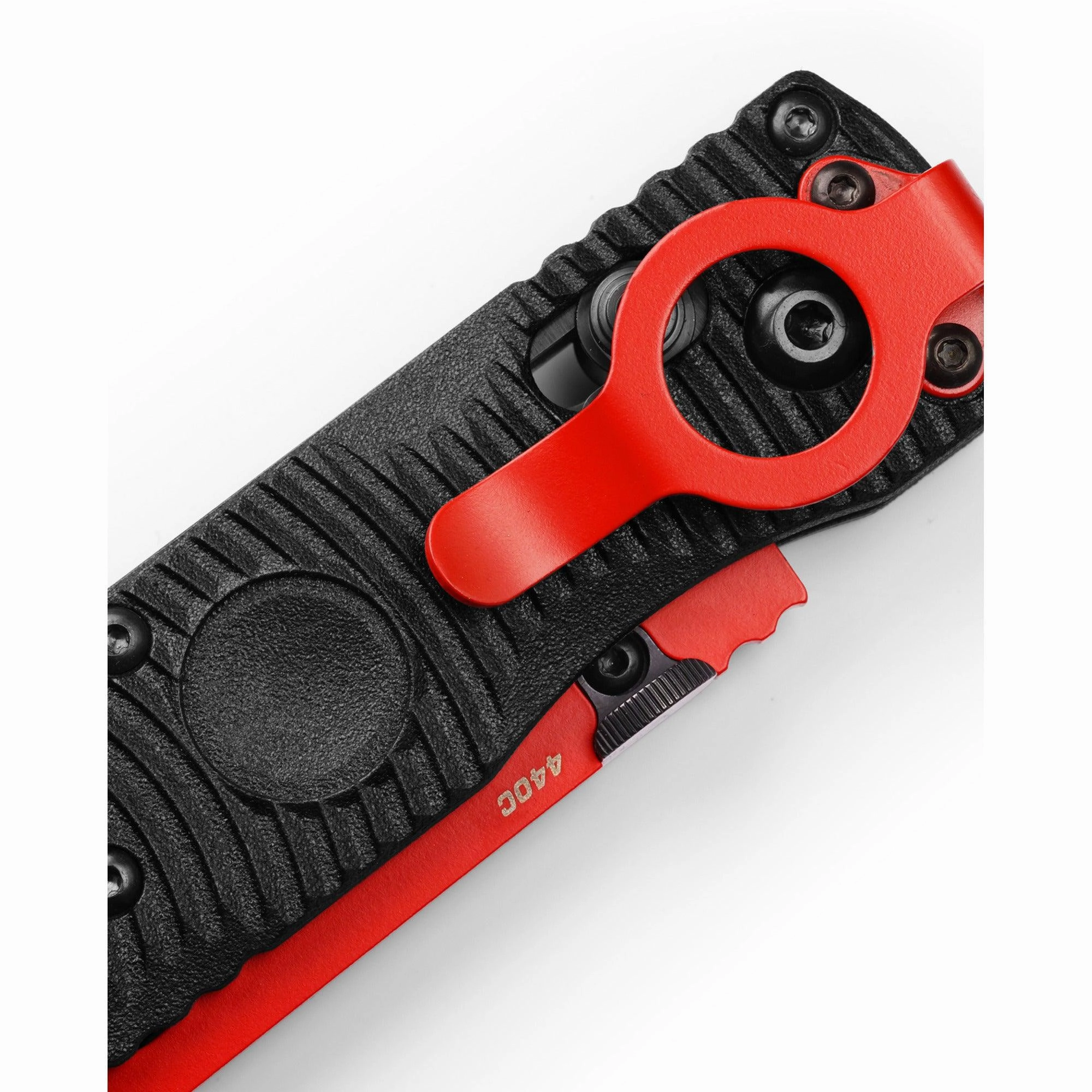 Benchmade Folding Trainer - SOCP Red Blunt Steel Blade Black CF-Elite Handle | 391T