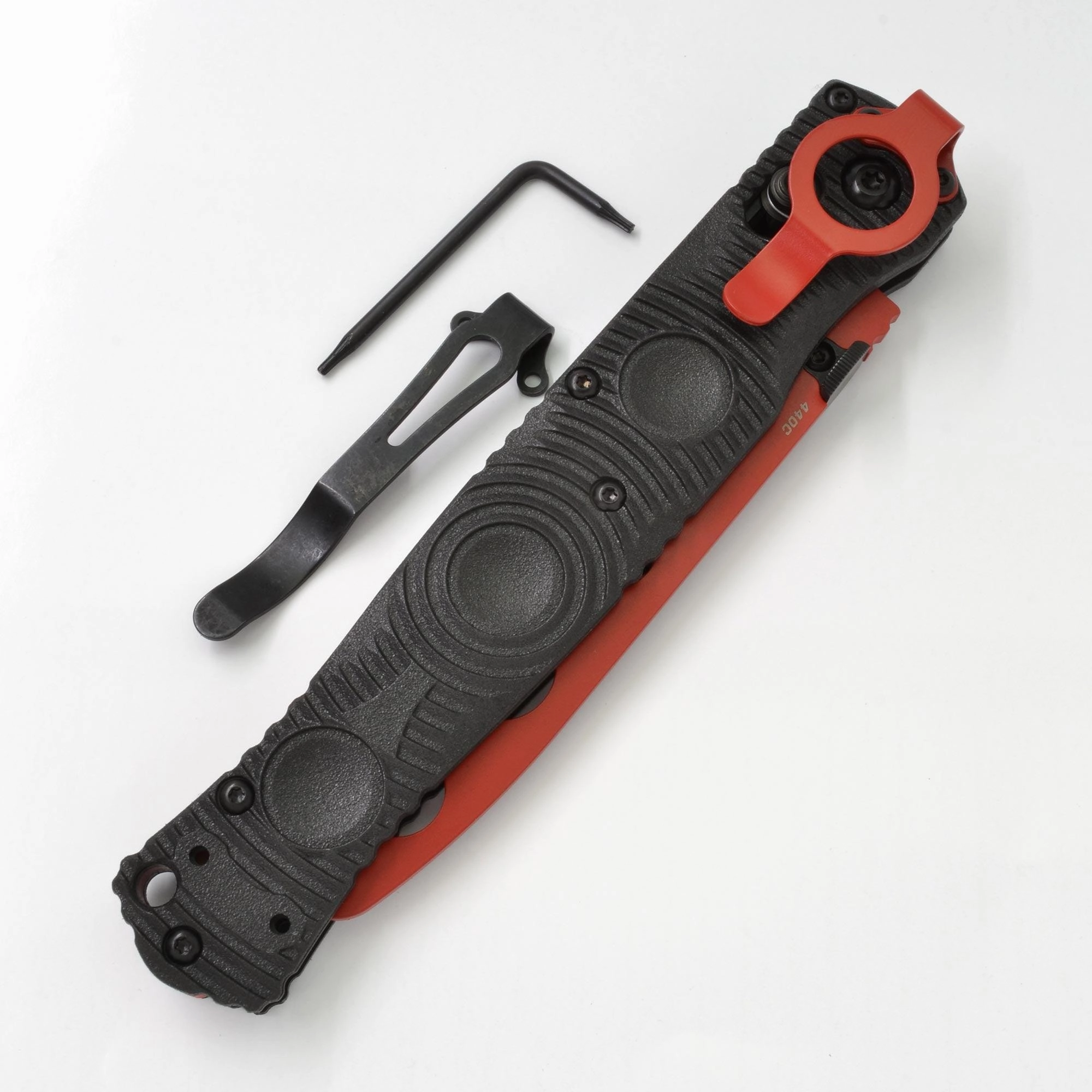 Benchmade Folding Trainer - SOCP Red Blunt Steel Blade Black CF-Elite Handle | 391T