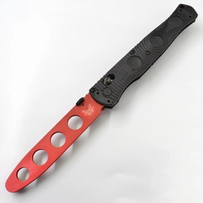 Benchmade Folding Trainer - SOCP Red Blunt Steel Blade Black CF-Elite Handle | 391T