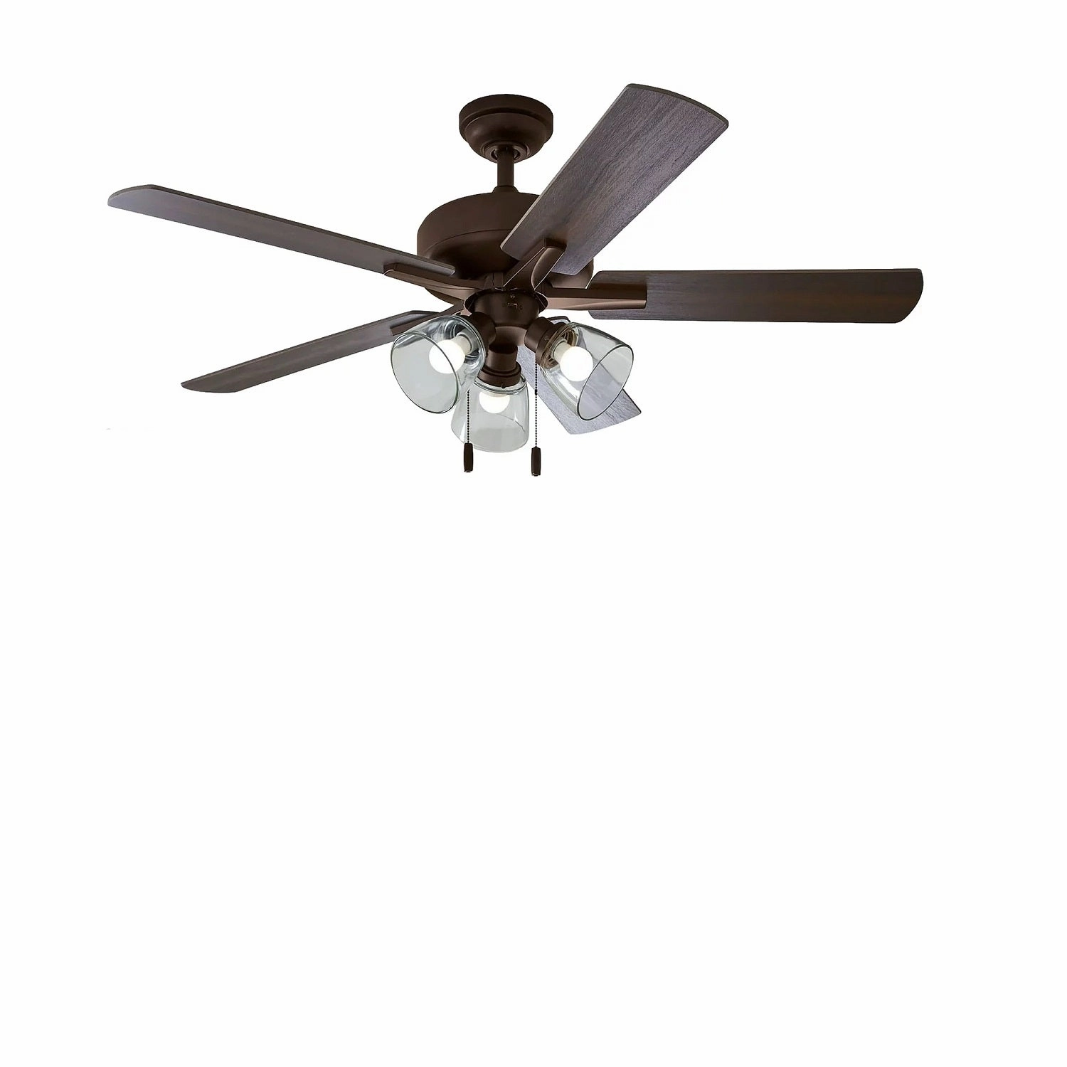 Better Homes & Gardens W10001-129 52" Bronze Coastal Ceiling Fan, 5 Reversible Blade, 3 LED Bulbs Included