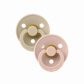 BIBS Colour Latex Soothers 6  months Pack of 2 - Vanilla & Blush