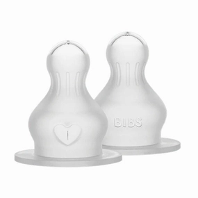 Bibs Dummies Silicone Baby Bottle Teats 2pk