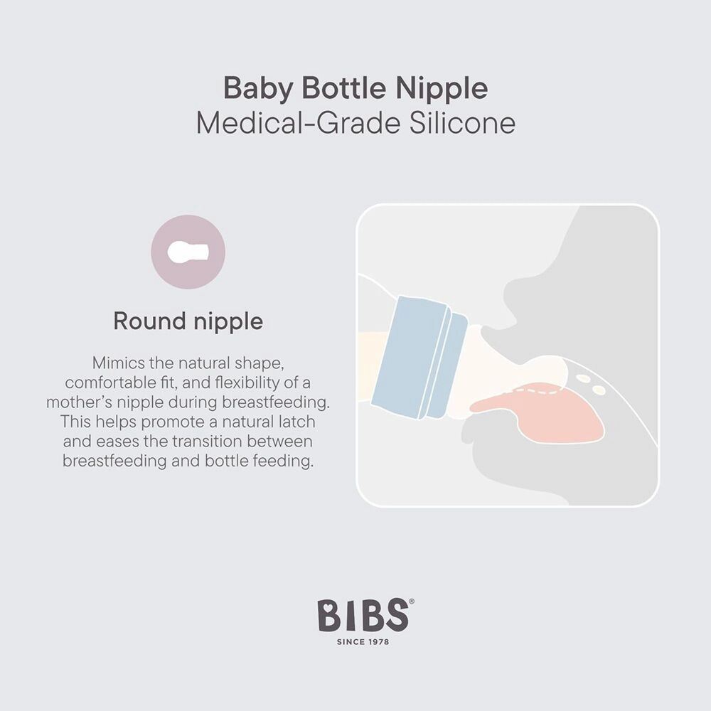 Bibs Dummies Silicone Baby Bottle Teats 2pk
