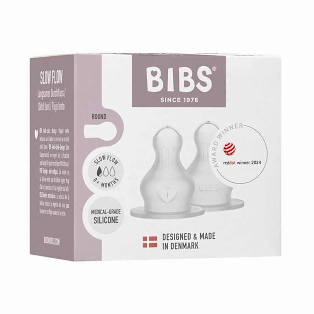 Bibs Dummies Silicone Baby Bottle Teats 2pk