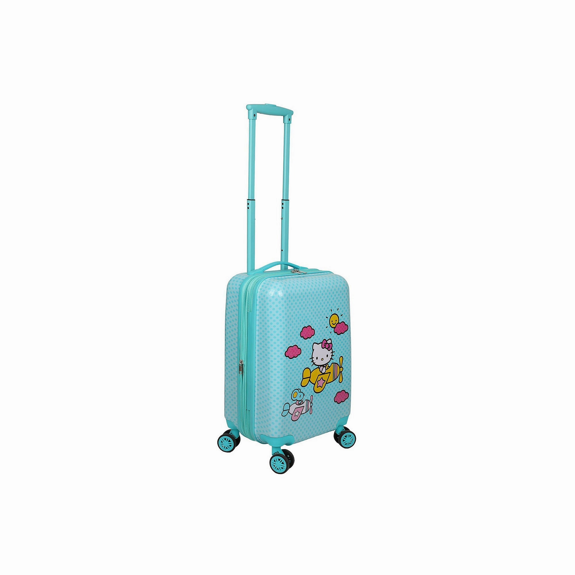 Bioworld Hello Kitty Trunk 20" Hardside Suitcase - BLUE ONE SIZE