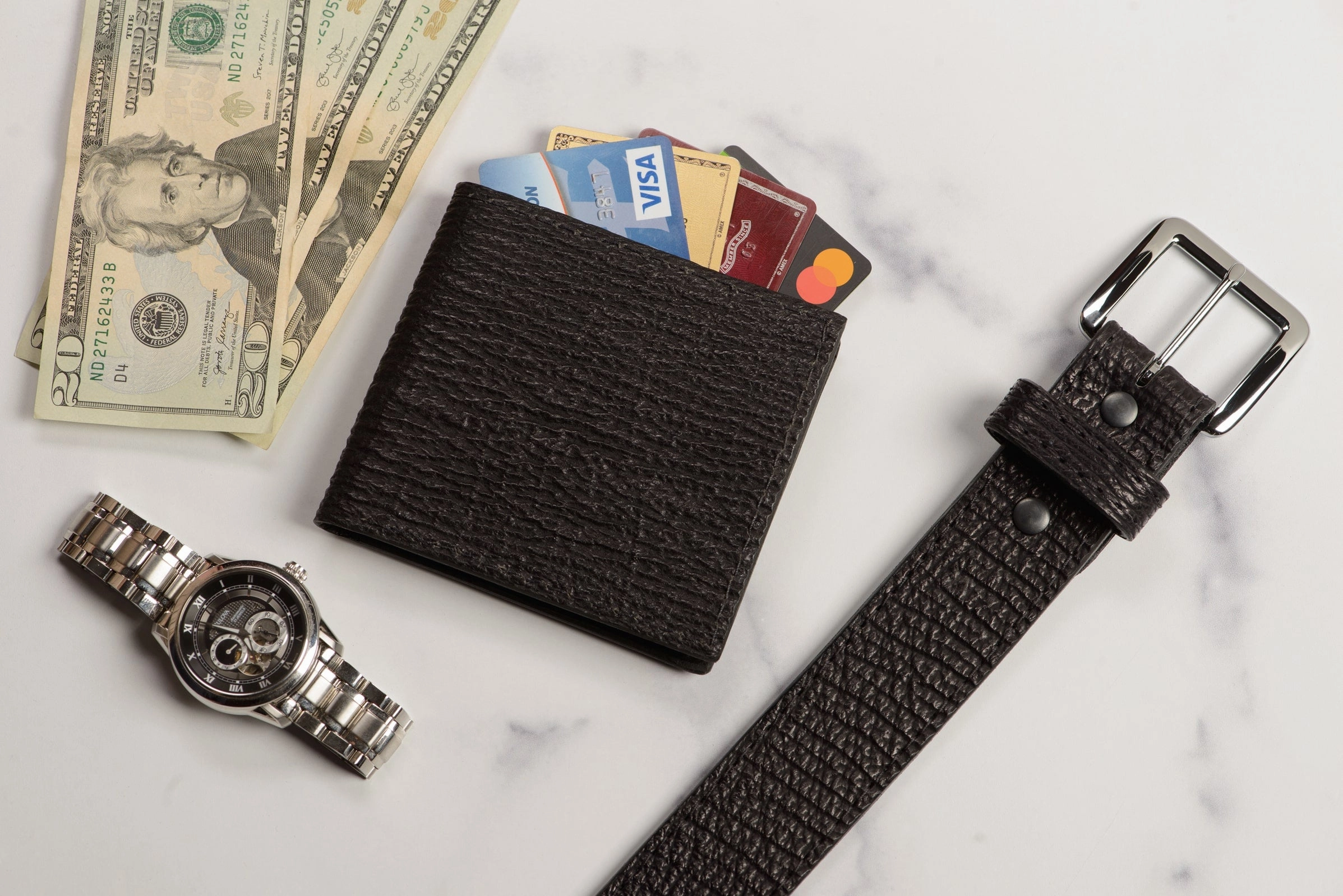 Black Shark Money Belt With 25" Zipper 1.50" Wide