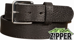 Black Shark Money Belt With 25" Zipper 1.50" Wide