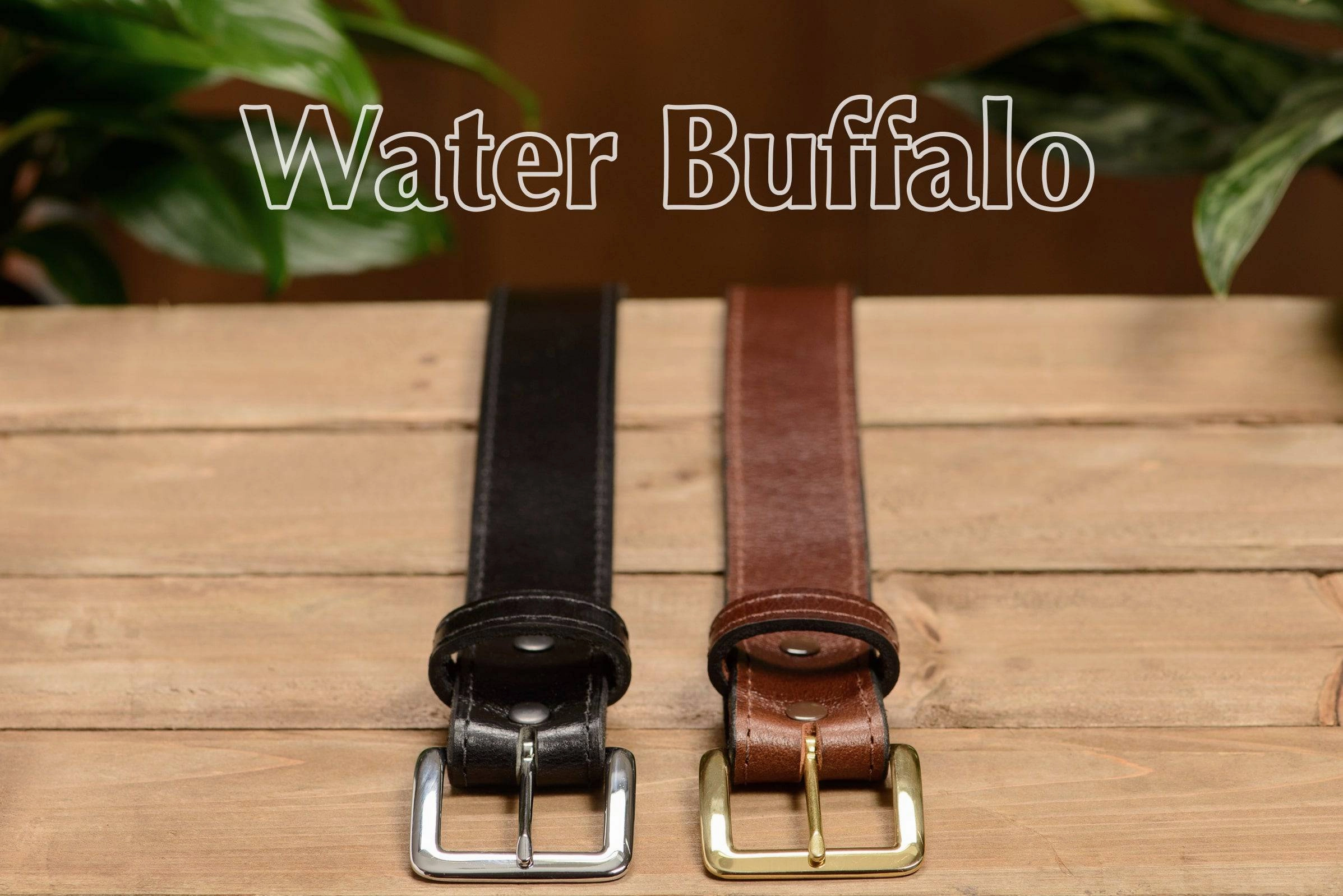 Black Water Buffalo Money Belt With 25" Zipper 1.50" Wide