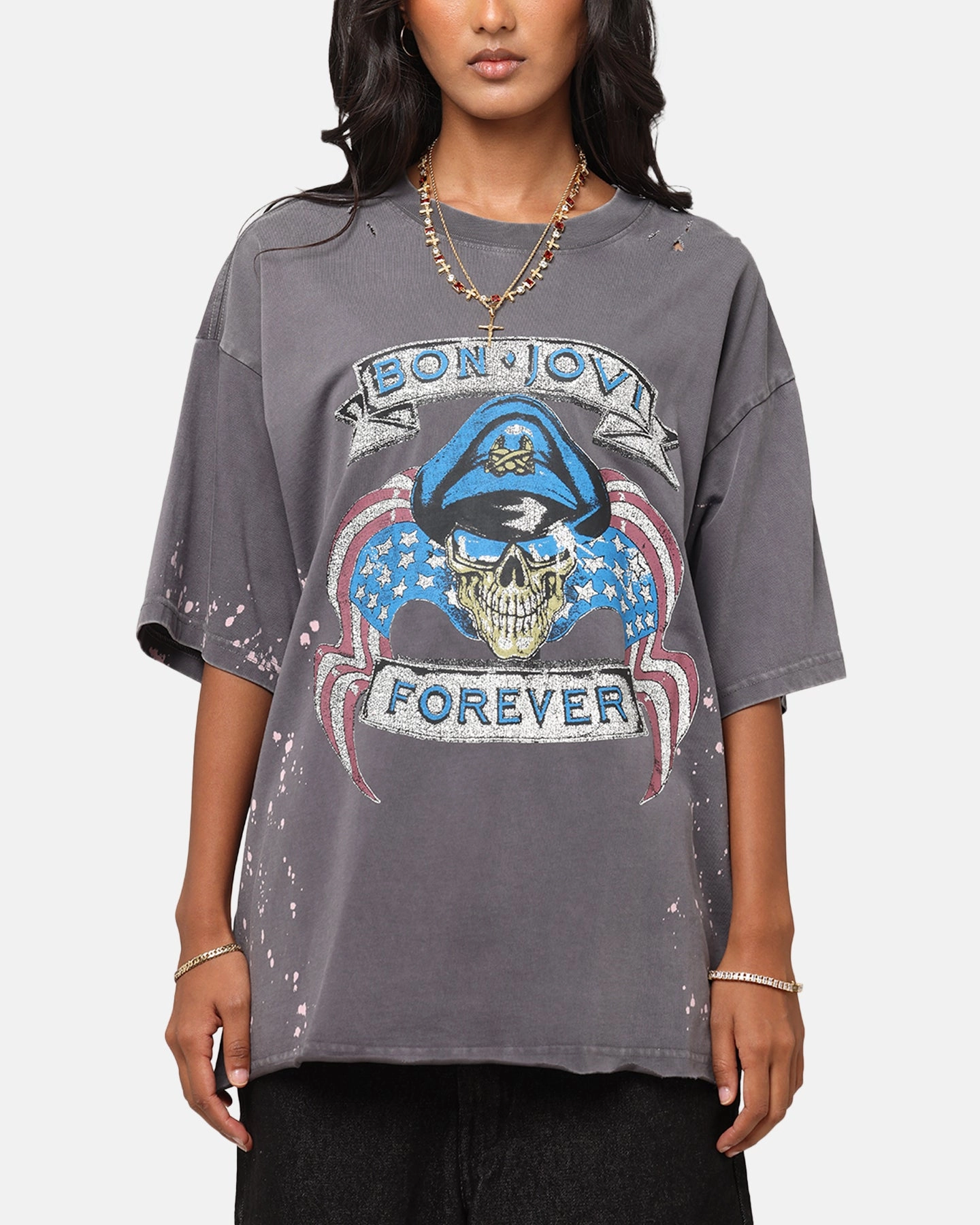 Bon Jovi Forever T-Shirt Washed Black