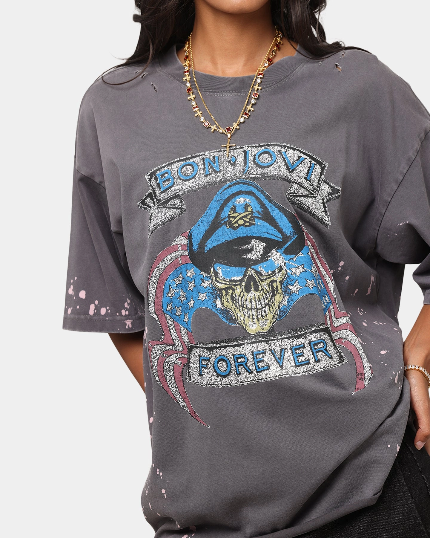 Bon Jovi Forever T-Shirt Washed Black