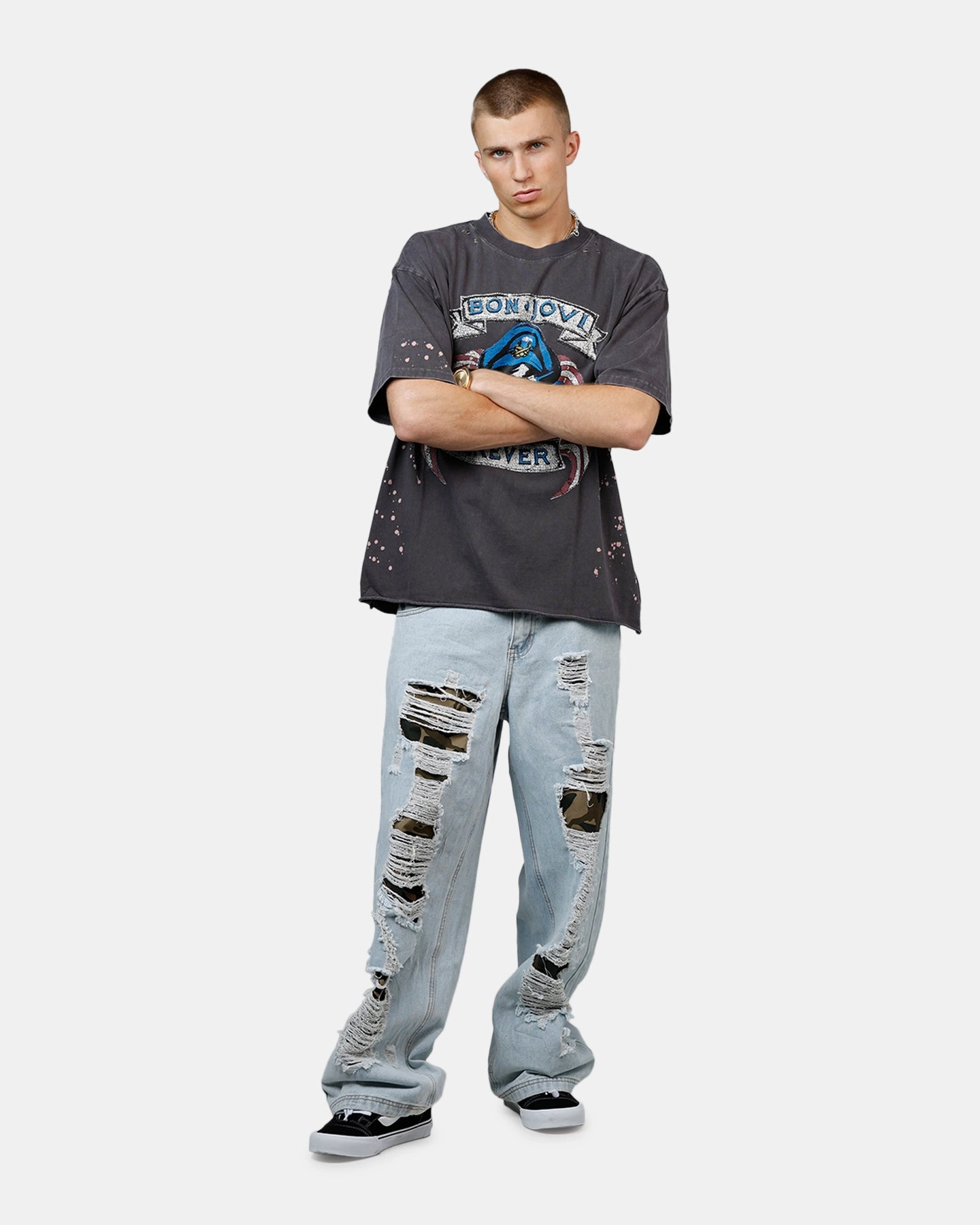Bravado Bon Jovi Forever T-Shirt Washed Black
