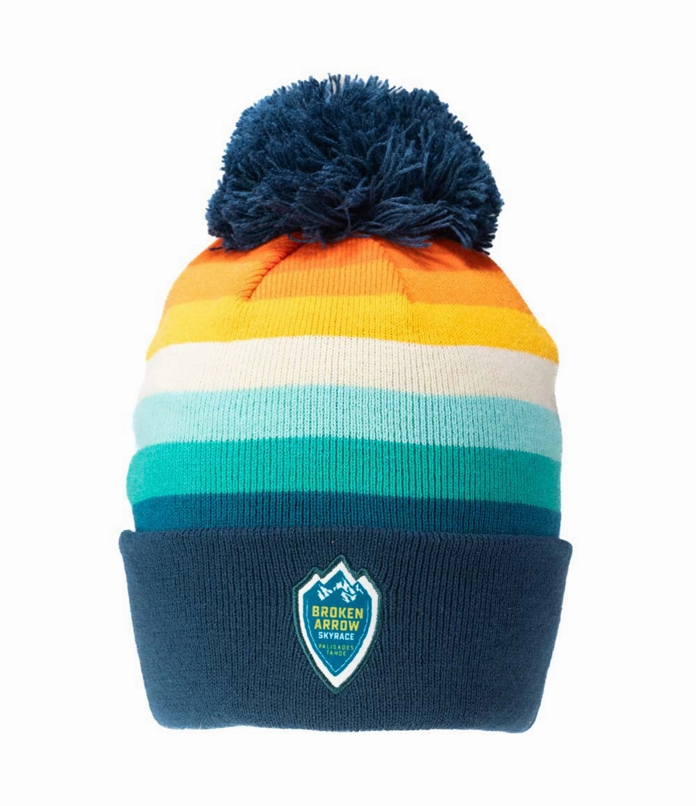 Broken Arrow PomPom Beanie