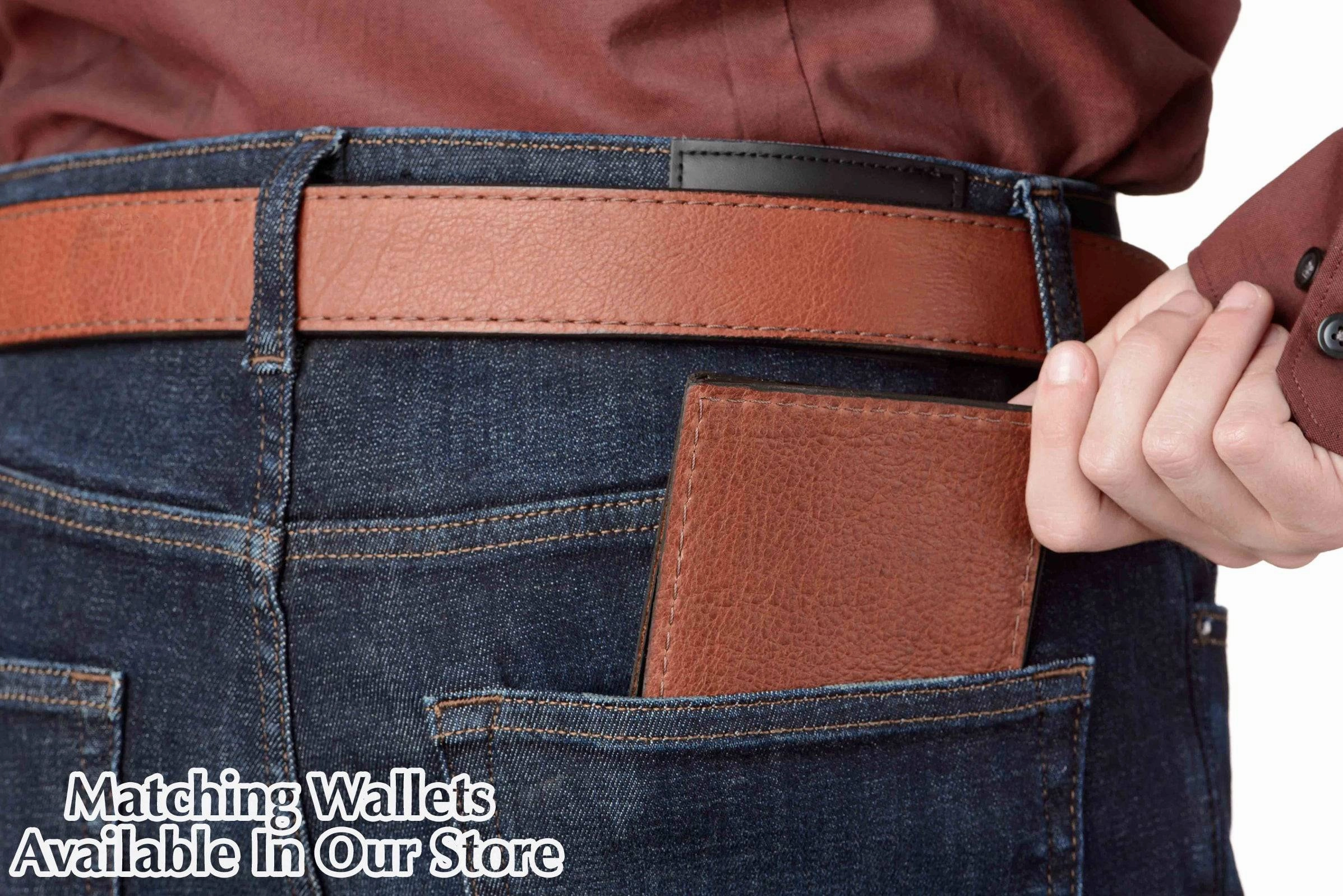 Brown American Bison Money Belt With 25" Zipper 1.50" Wide