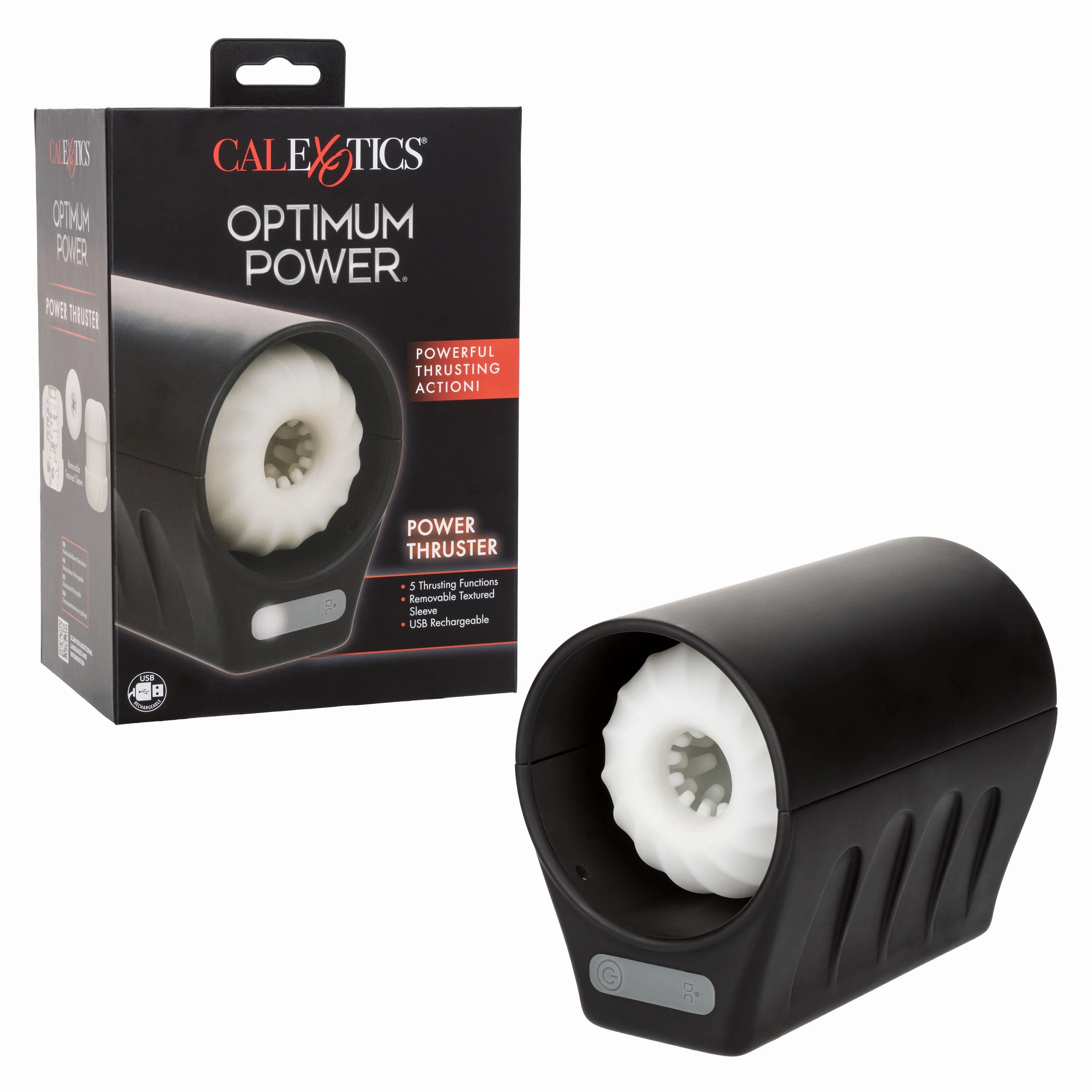 California Exotics - Optimum Power Power Thruster Soft Stroker Masturbator (Black)