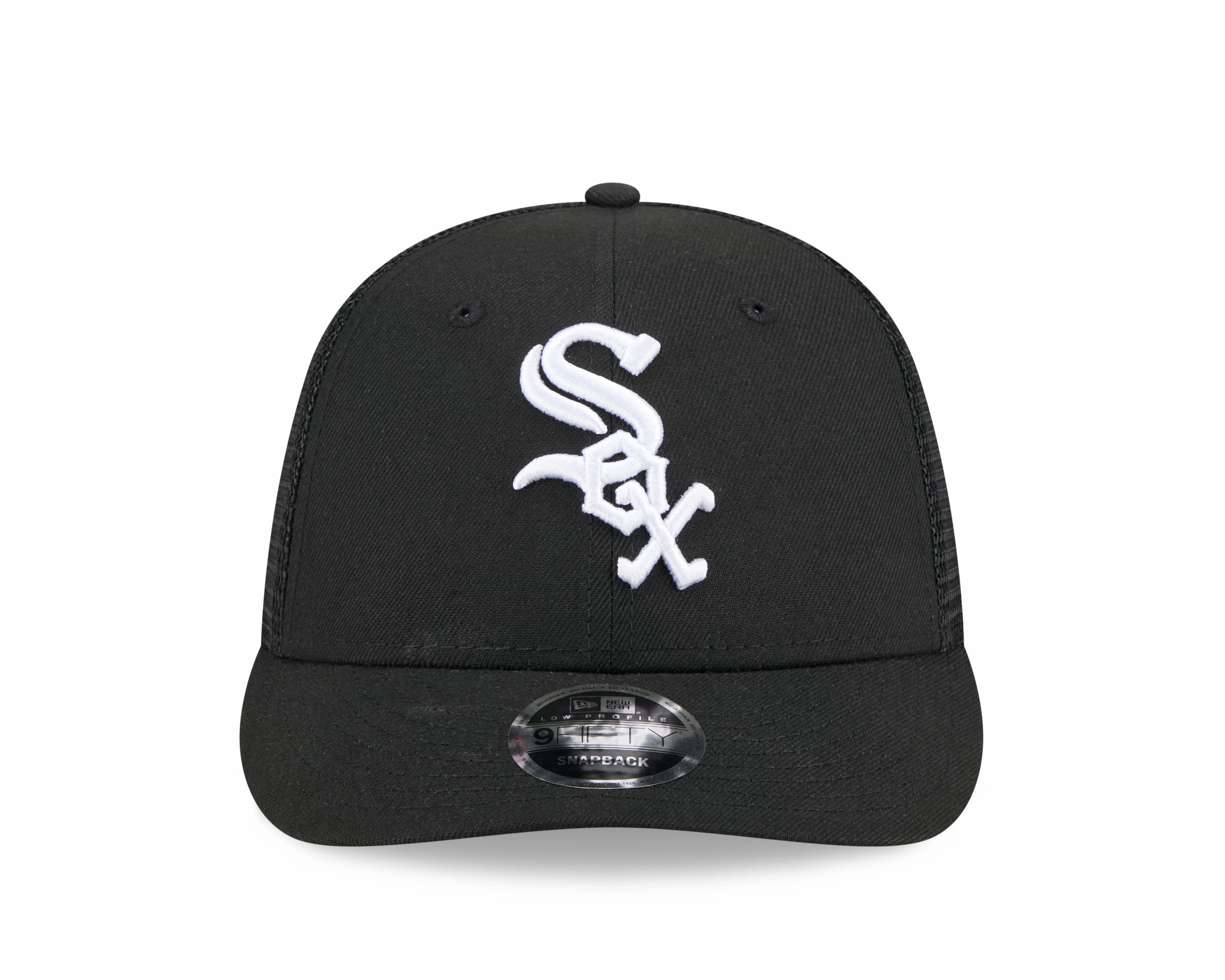 Chicago White Sox New Era Black Trucker Low Profile 9FIFTY Snapback Adjustable Hat