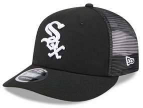 Chicago White Sox New Era Black Trucker Low Profile 9FIFTY Snapback Adjustable Hat