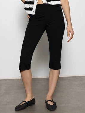 Clipper Ponte Capri Pant Black