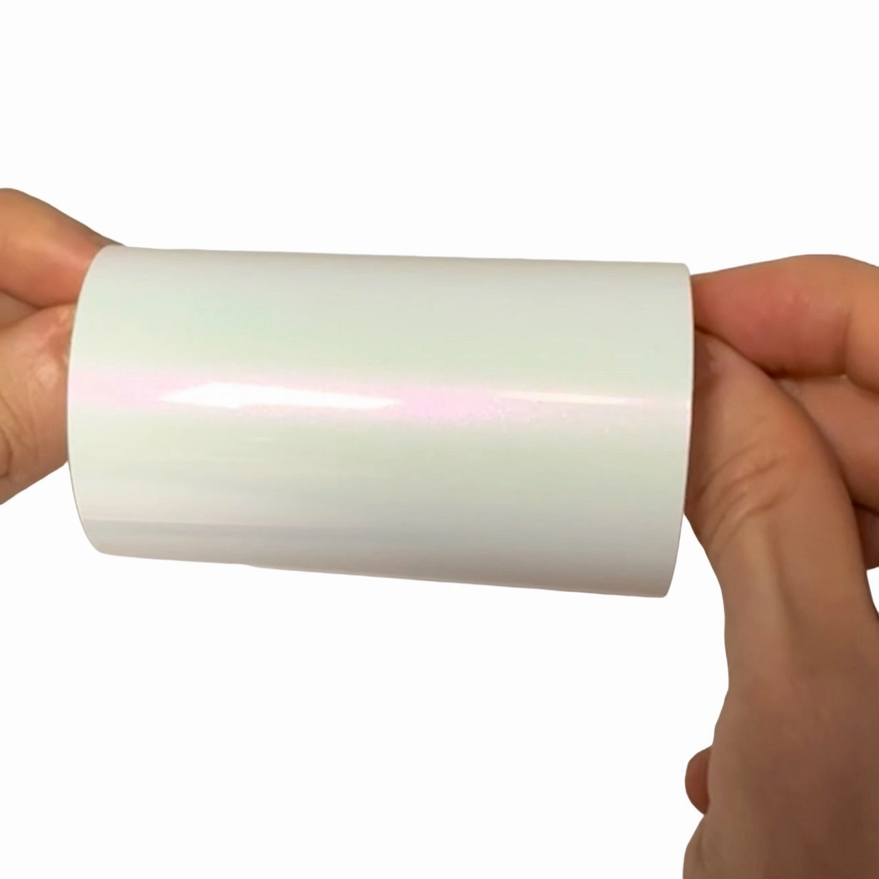 Color Shift Glitter White Pink Vinyl Wrap