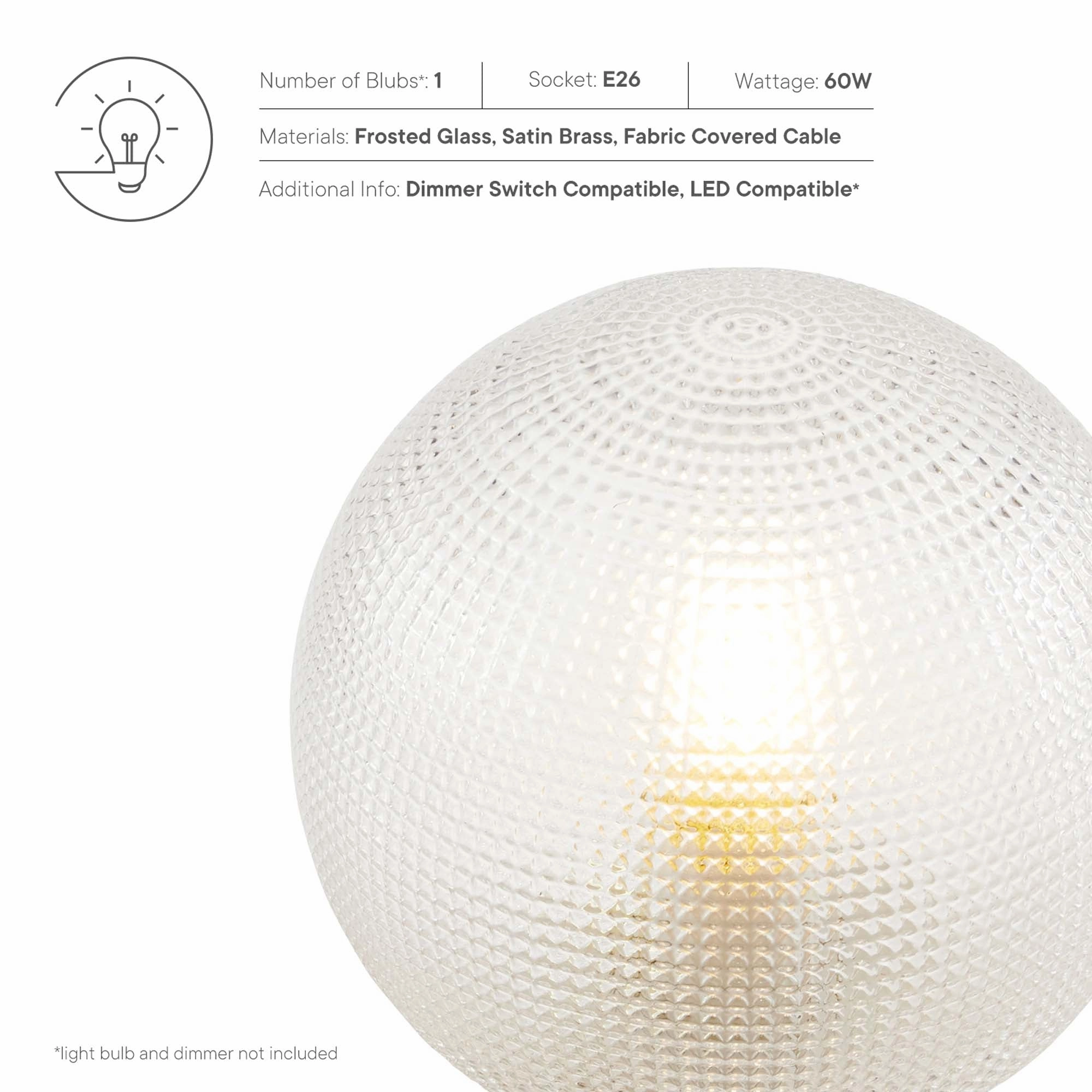 Destiny Glass and Metal Table Lamp by Modway