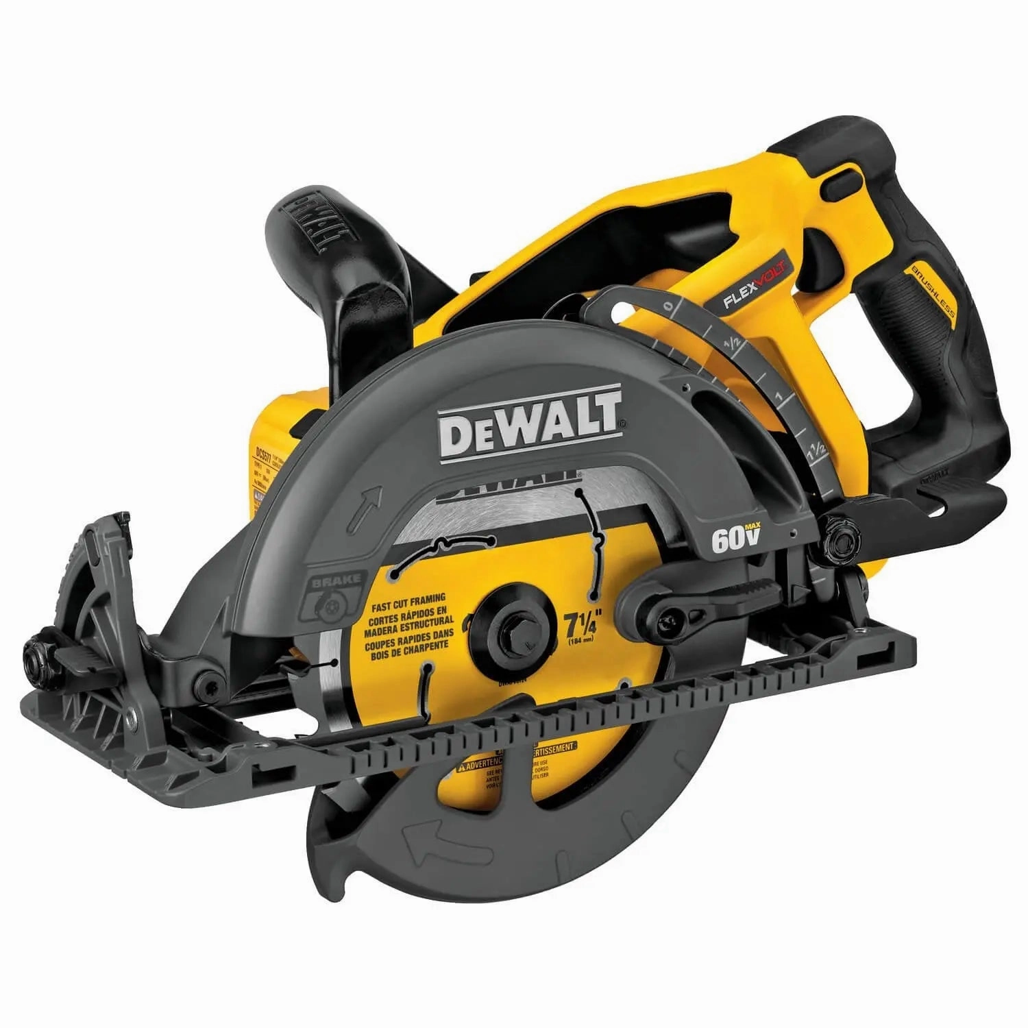 DEWALT DCS577B-FLEXVOLT 60V MAX* Circular Saw For Framing, 7-1/4-Inch, Tool Only