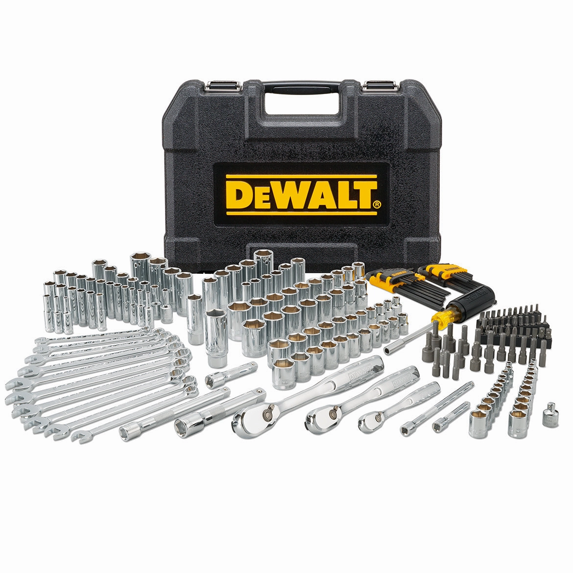 DeWALT DWMT81534 Durable Chrome SAE Quick Release Mechanics Tool Set - 205pc