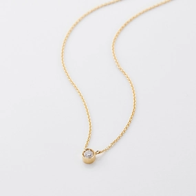 Diamond Necklace - 18K Solid Gold