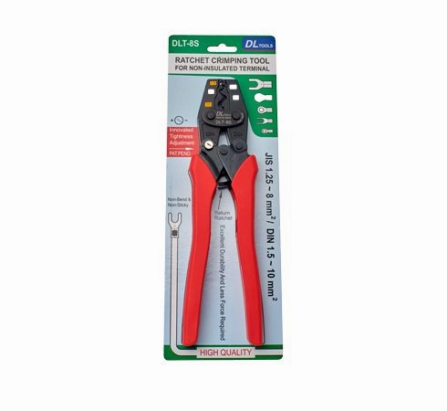 DL Tools 6mm2 Ratchet Crimping Tool for Non-Insulated Terminal | Model : CT2-DLT-6S (DLT-6S)