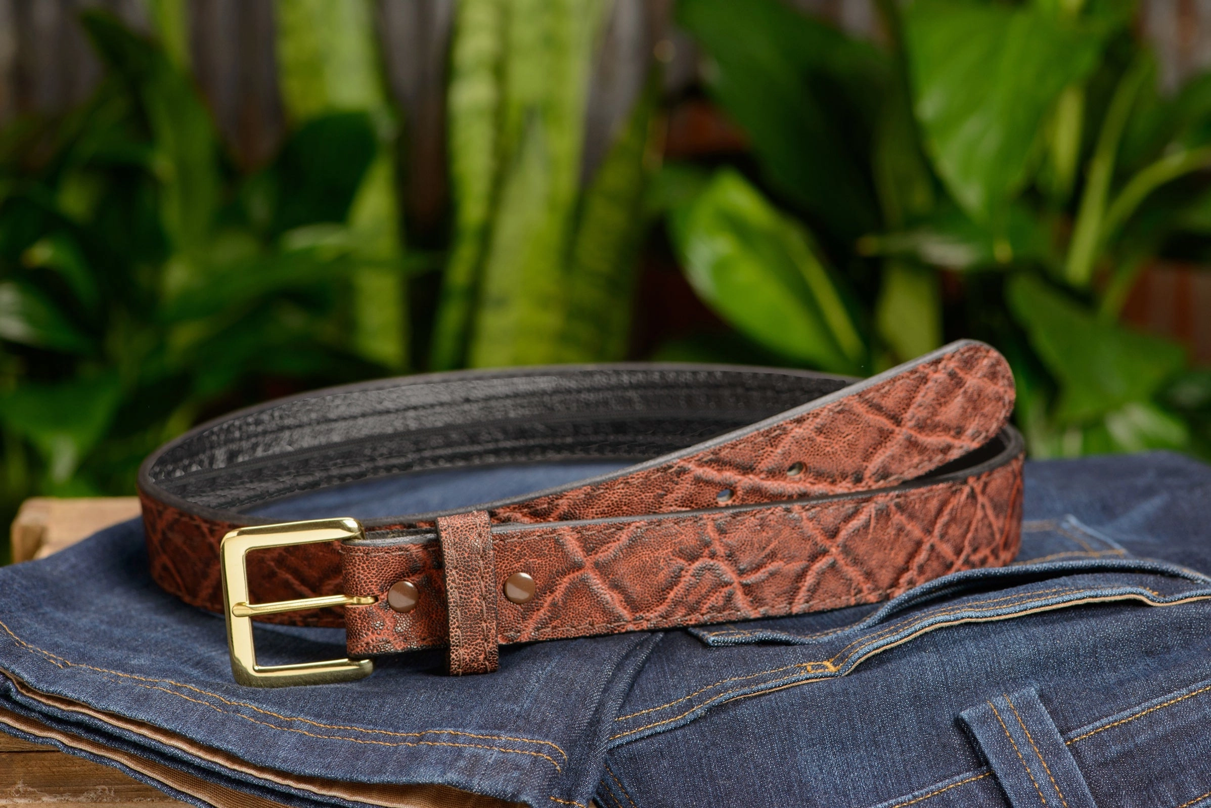 Dragon Fire Elephant Money Belt With 25" Zipper 1.50" Wide
