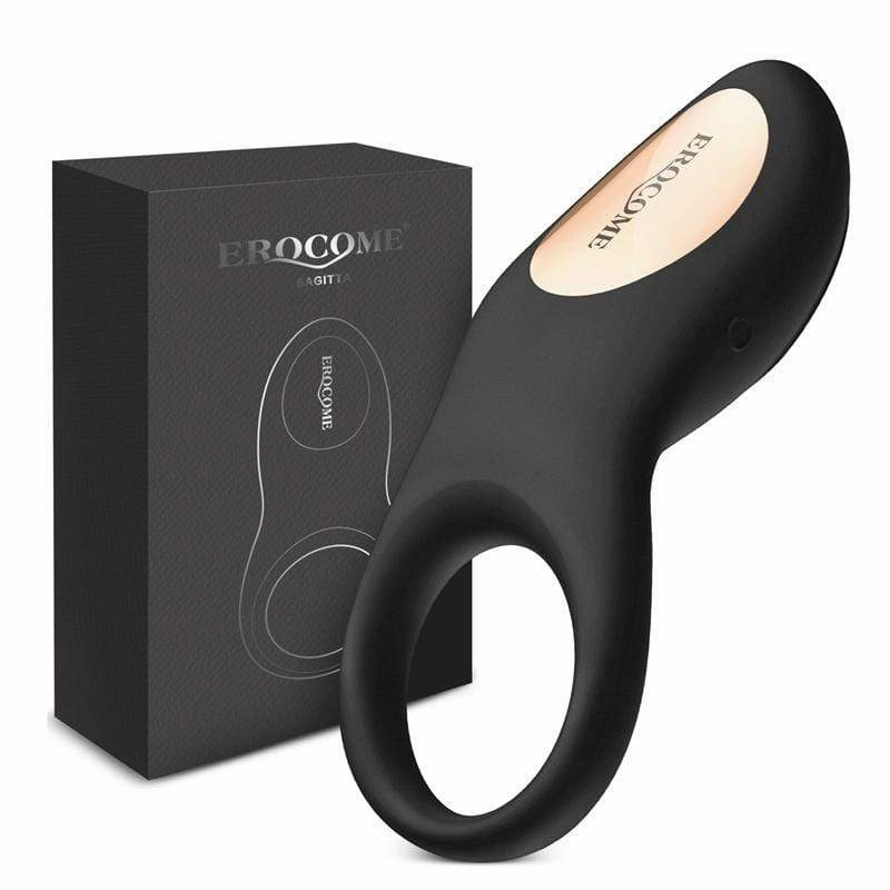 Erocome - Sagitta Rechargeable Silicone Cock Ring (Black)