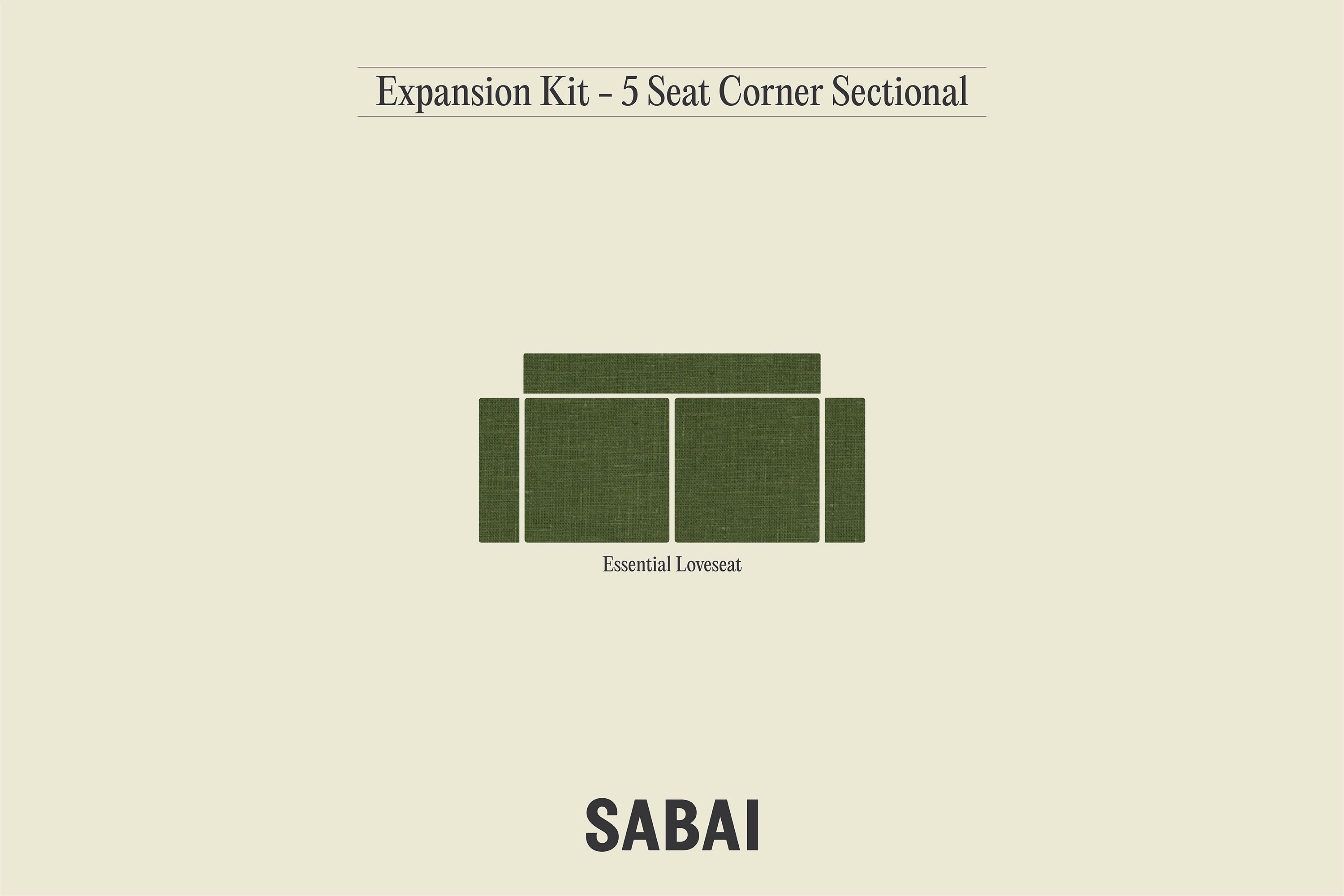 Expansion Kit: 5 Seat Corner Sectional in Upcycled Poly