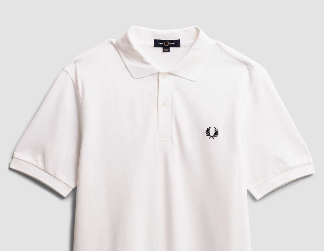 Fred Perry Plain Polo Shirt / White