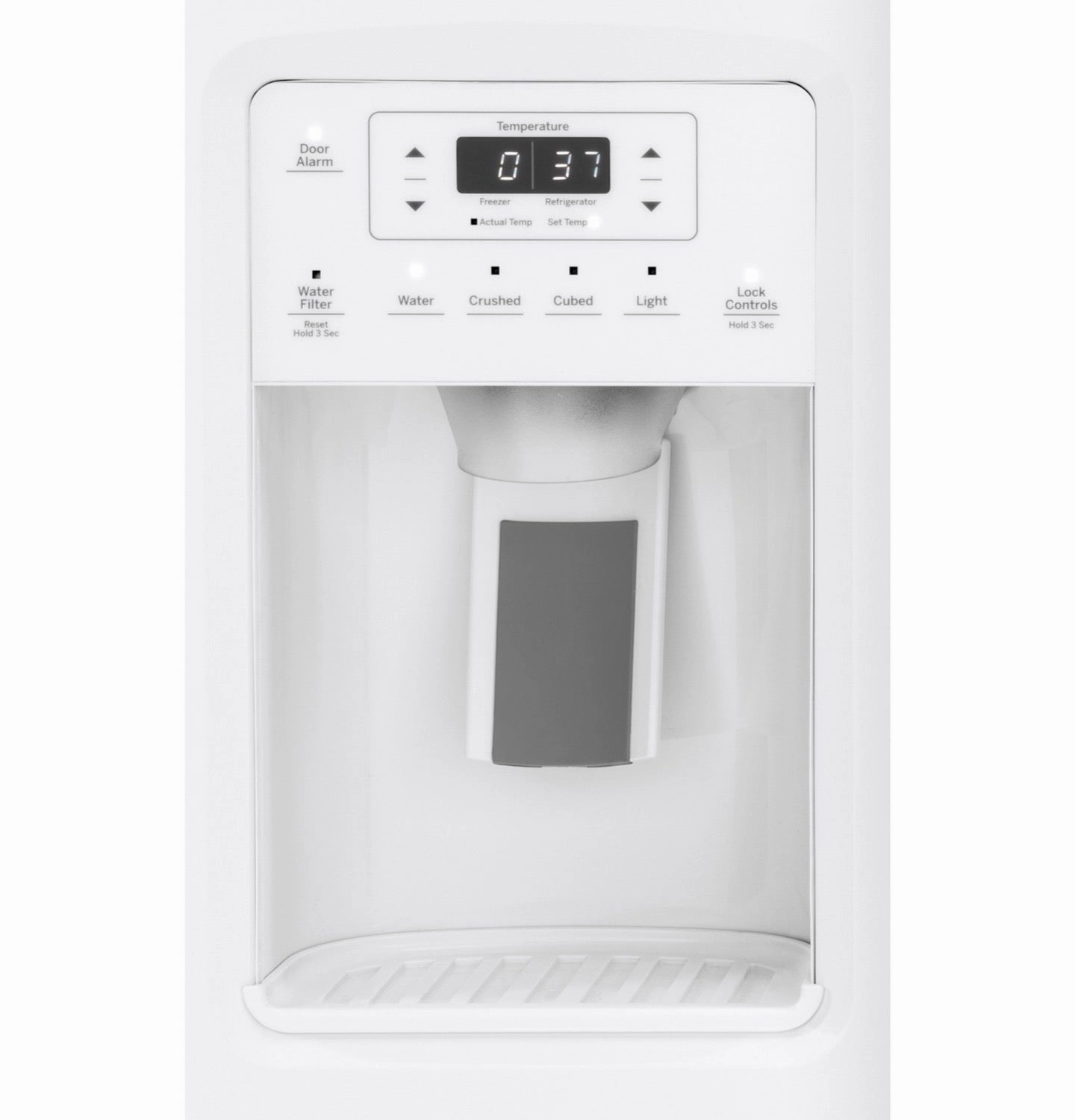 GE White Side-By-Side Refrigerator (25.1 Cu.Ft) - GSS25IGNWW