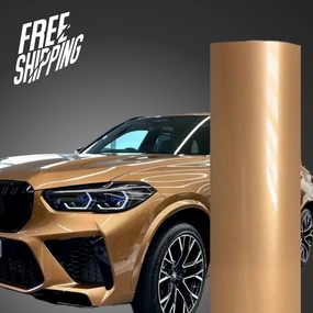 Gloss Metallic Caramel Brown Vinyl Wrap