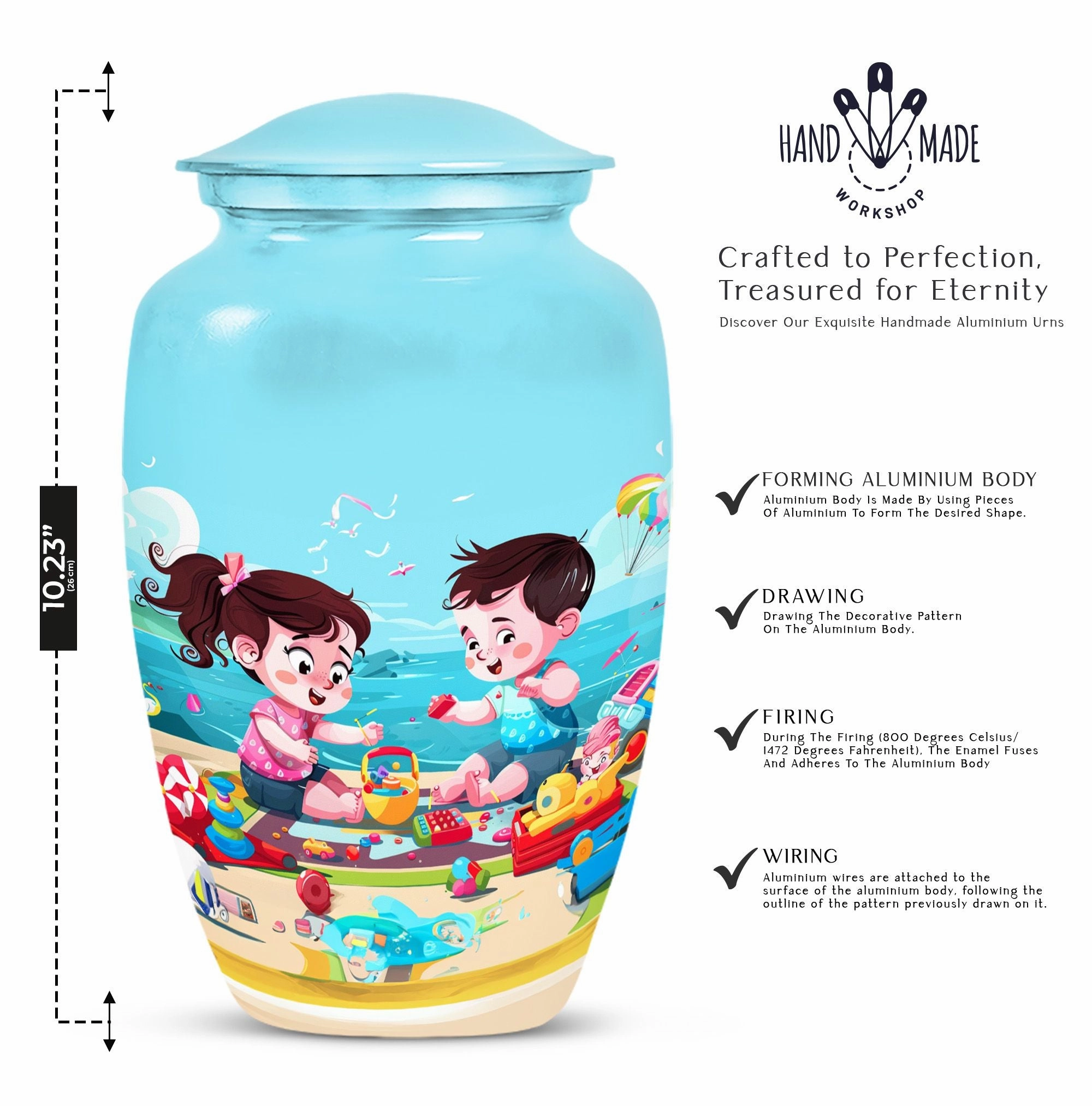 Graceful Remembrance: Brother and Sister Memorial Cremation Urn