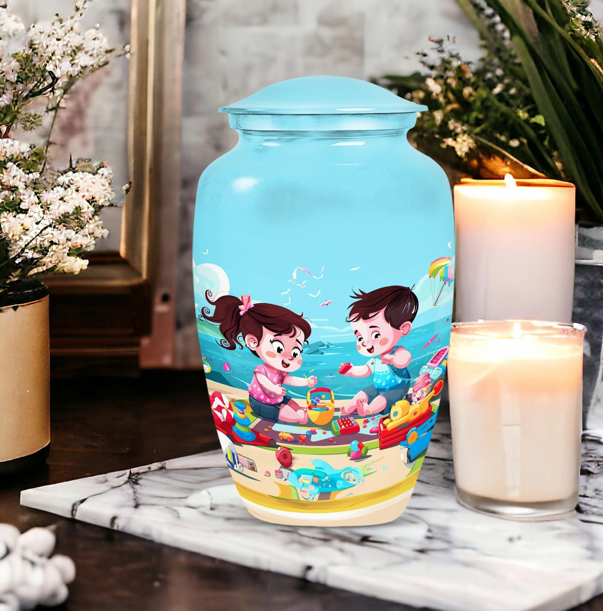 Graceful Remembrance: Brother and Sister Memorial Cremation Urn
