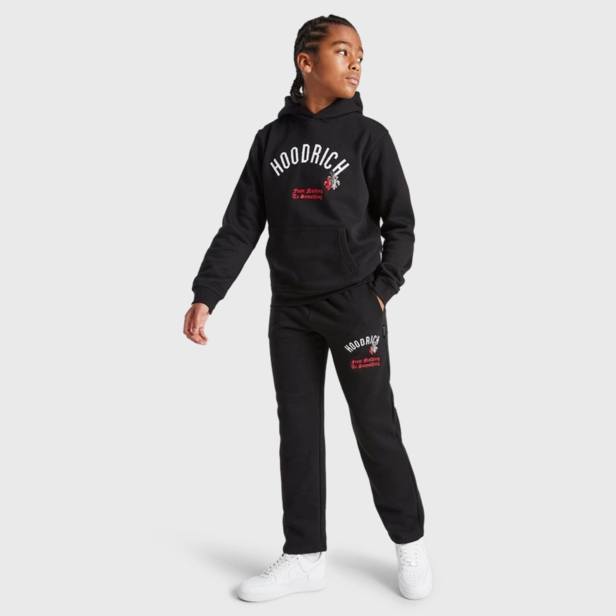 Hoodrich Junior Boys' Shadow Joggers Black / White - Lychee