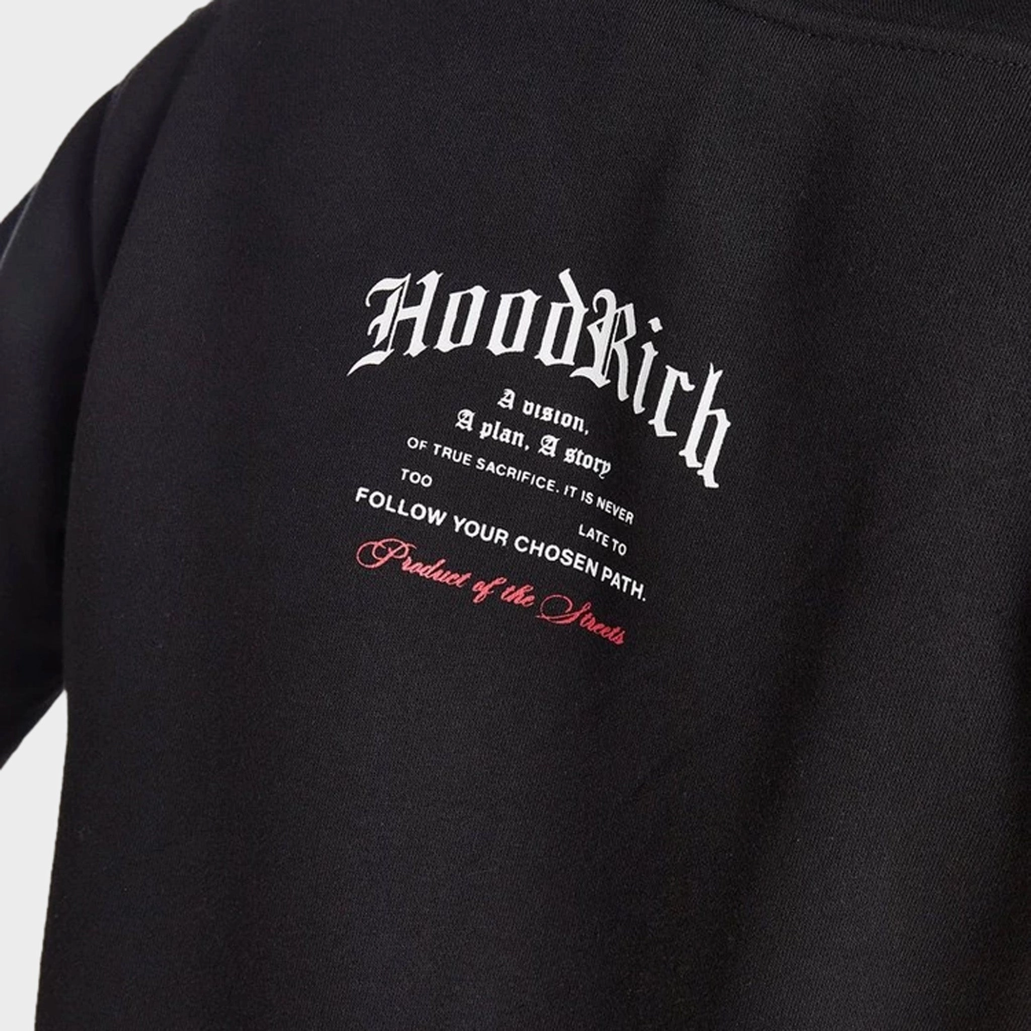 Hoodrich Juniors' Gothic Pullover Hoodie Black / White - Lychee