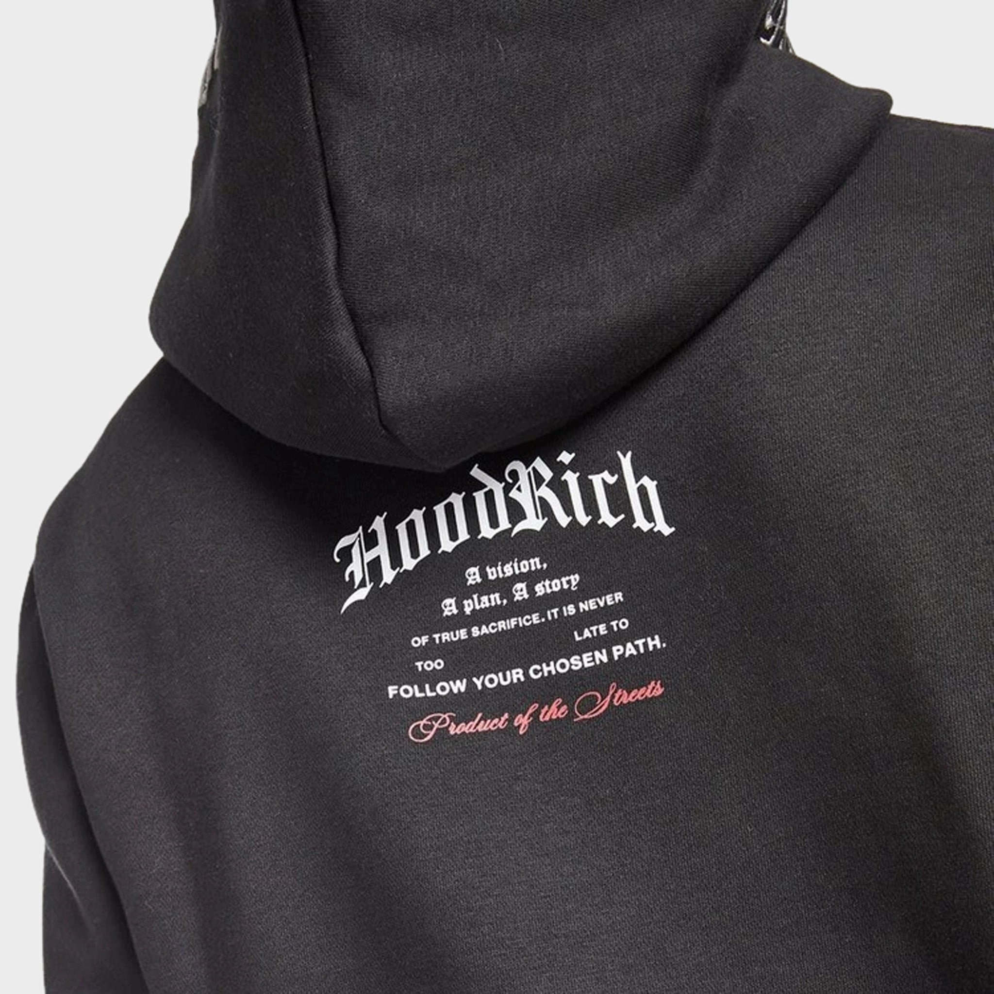 Hoodrich Juniors' Gothic Pullover Hoodie Black / White - Lychee