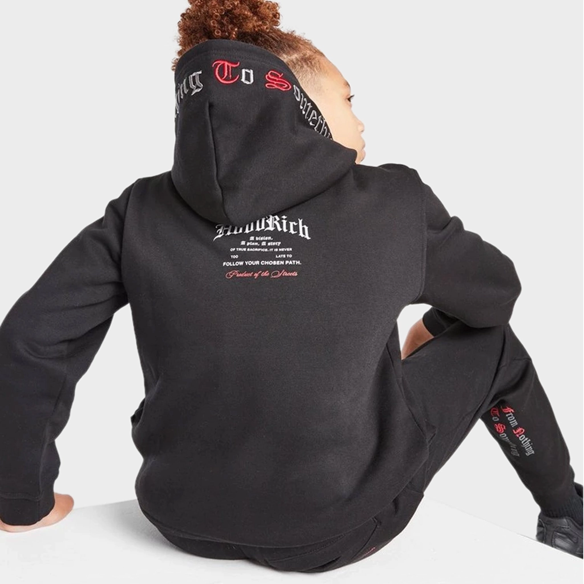 Hoodrich Juniors' Gothic Pullover Hoodie Black / White - Lychee