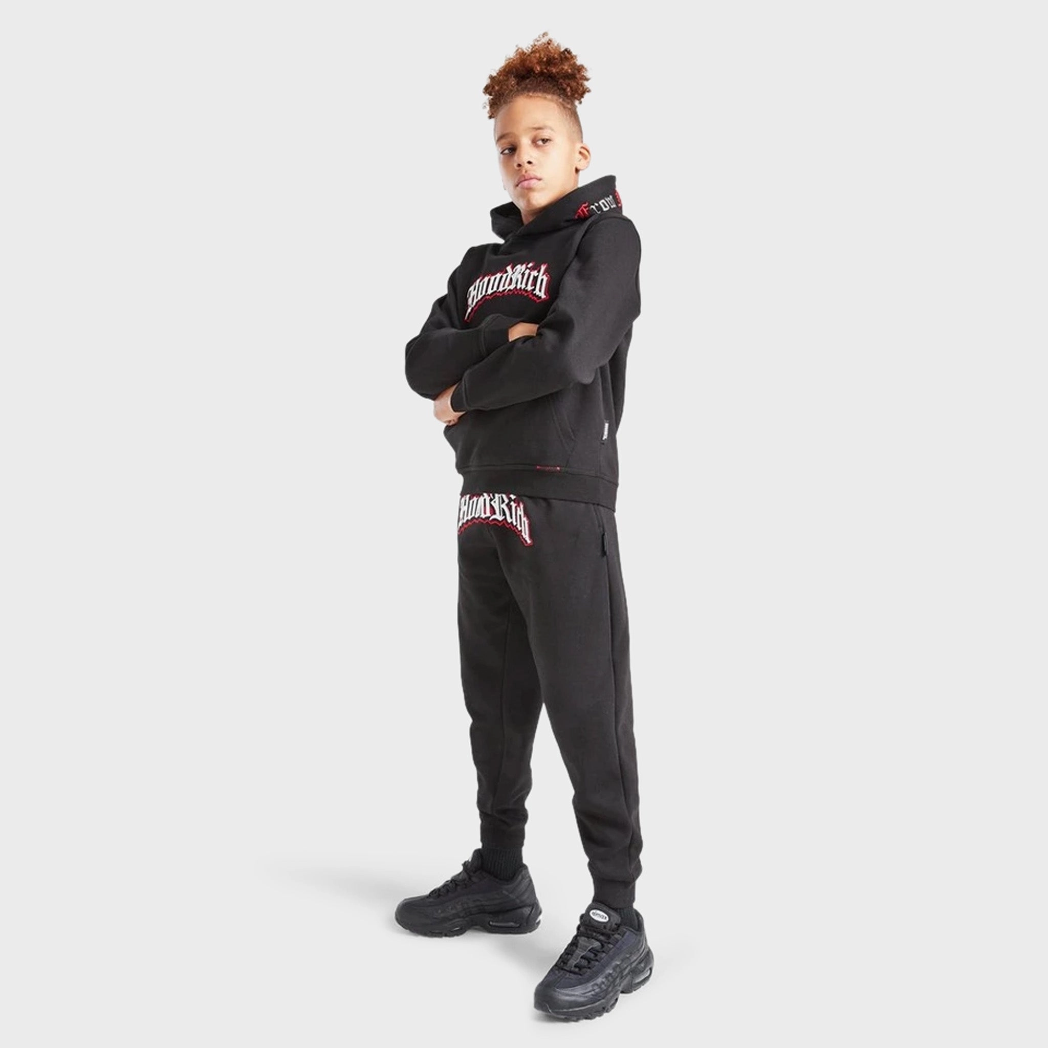 Hoodrich Juniors' Gothic Pullover Hoodie Black / White - Lychee