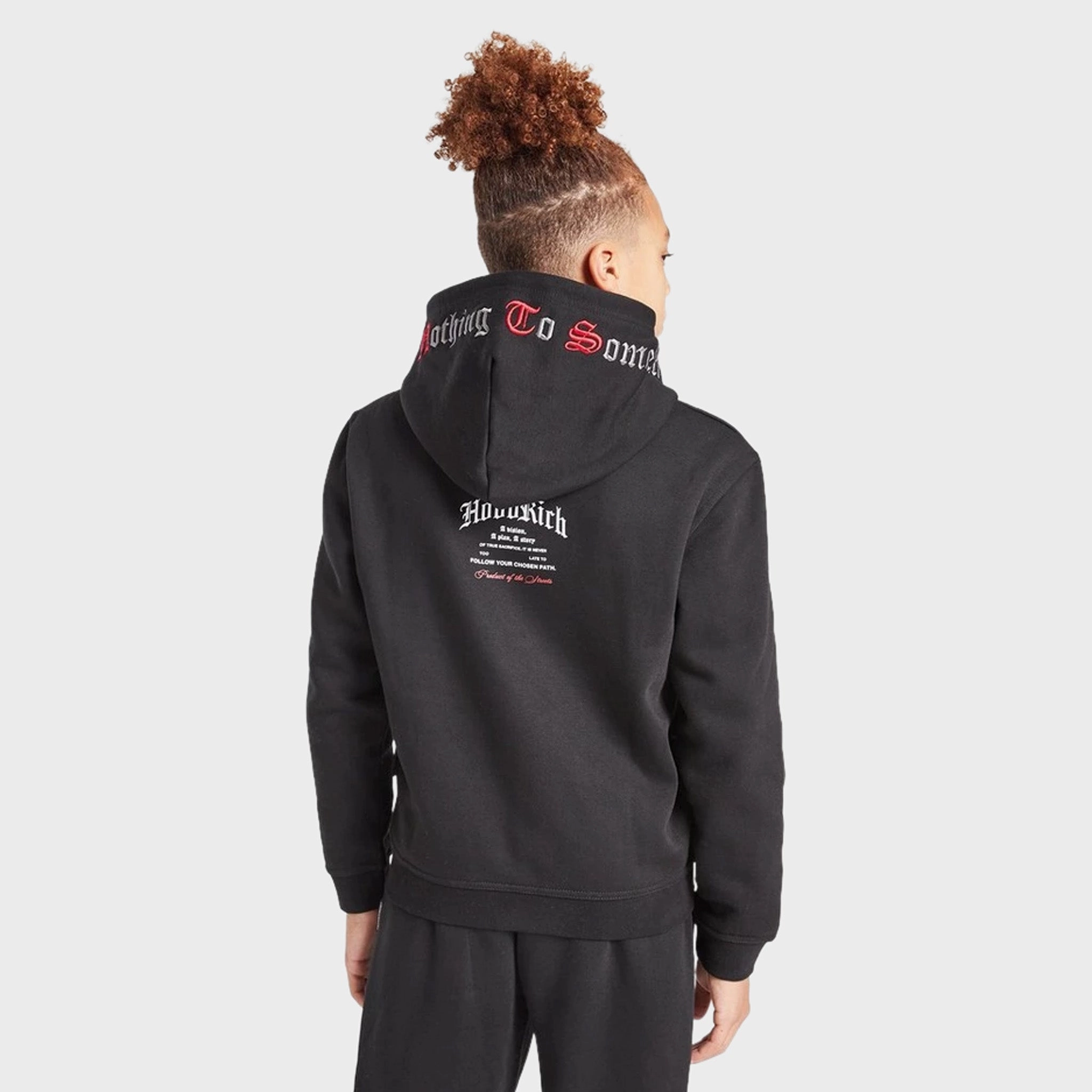 Hoodrich Juniors' Gothic Pullover Hoodie Black / White - Lychee