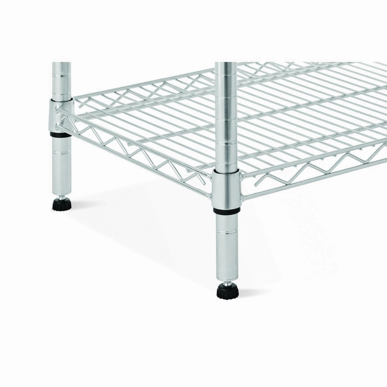 Hyper Tough A60Z-1 Heavy Duty 5 Tier Wire Shelf 3000 lb Capacity - Gray/Zinc